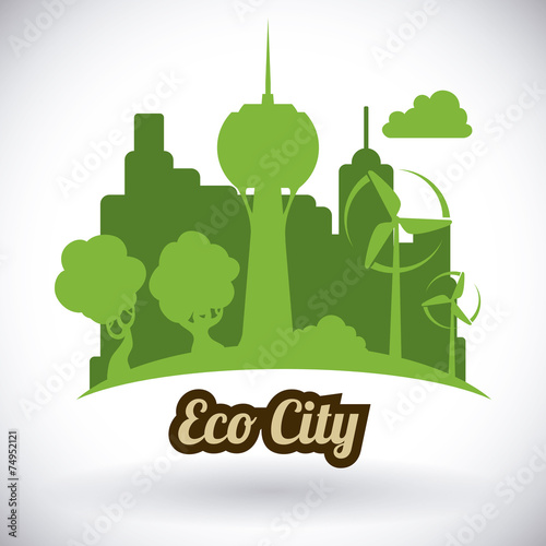 eco city design vector illustration eps10 graphic