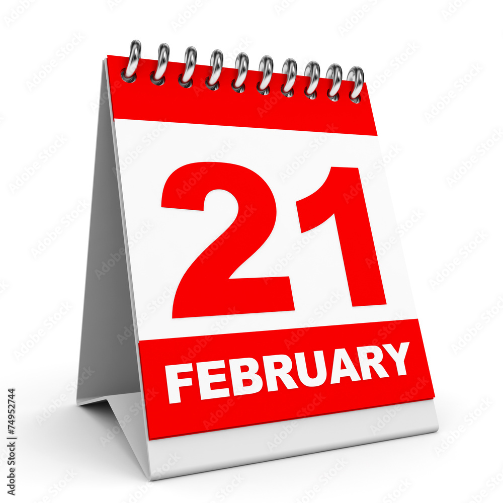 Calendar. 21 February.