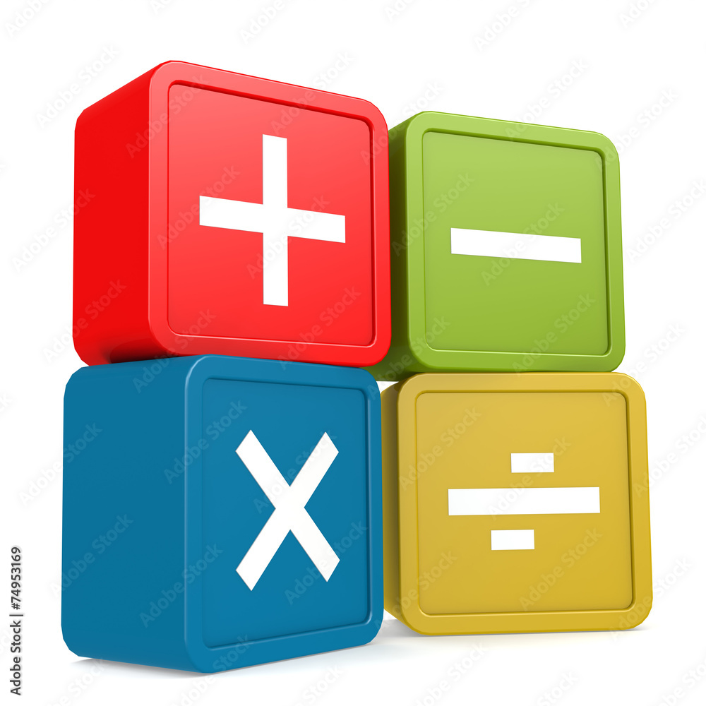 Fototapeta premium Math sign block