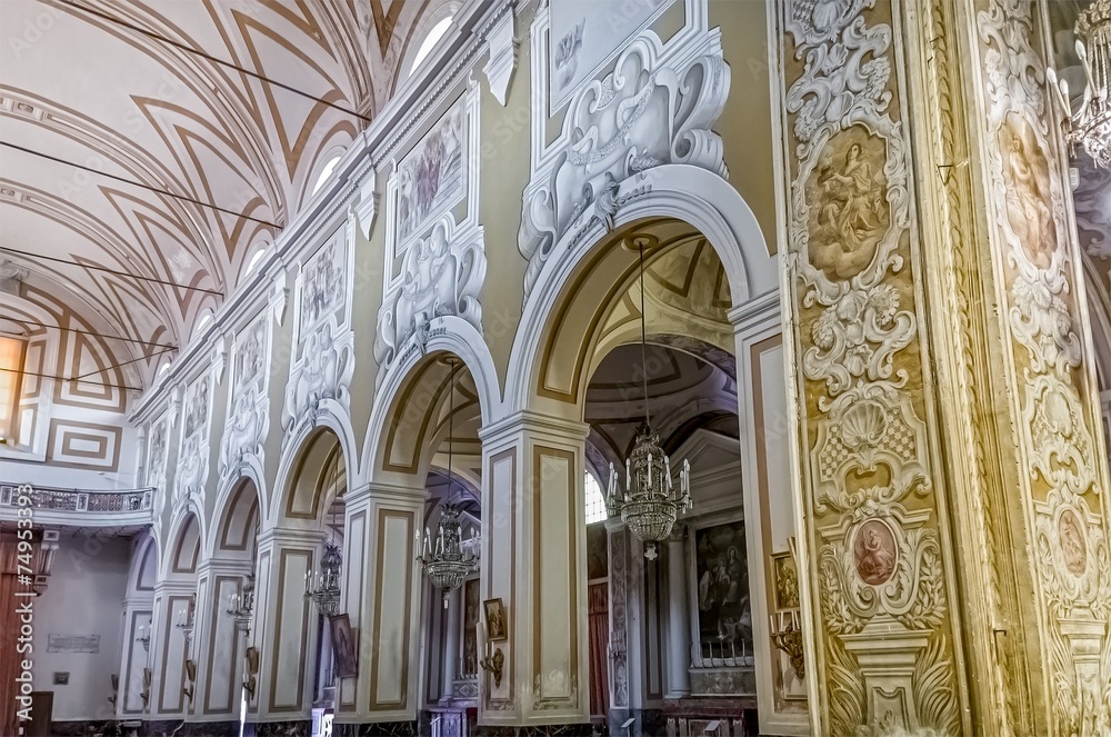Inside the Basilica di San Sebastiano.