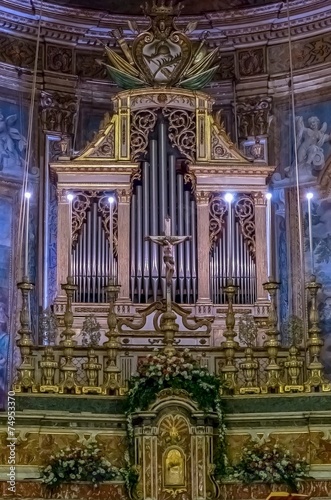 Inside the Basilica di San Sebastiano.