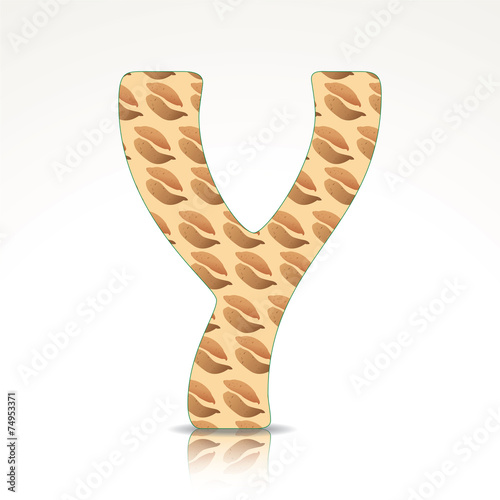 Wallpaper Mural The letter Y of the alphabet made of Yam Torontodigital.ca