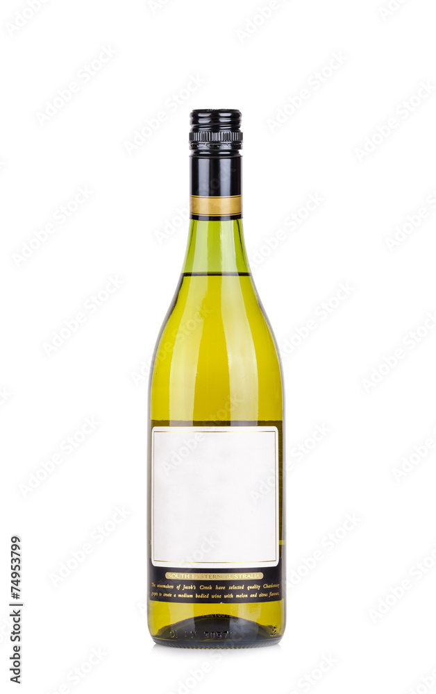 white, red wine bottles set isolated on white white, red wine bottles set isolated on white