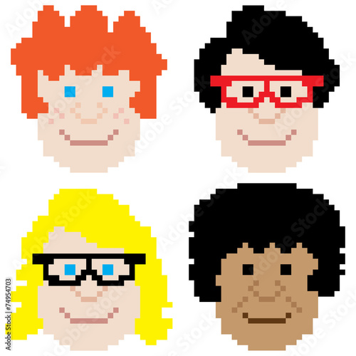 boy face pixel art