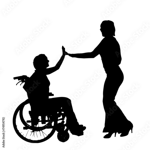Vector silhouette of couple.