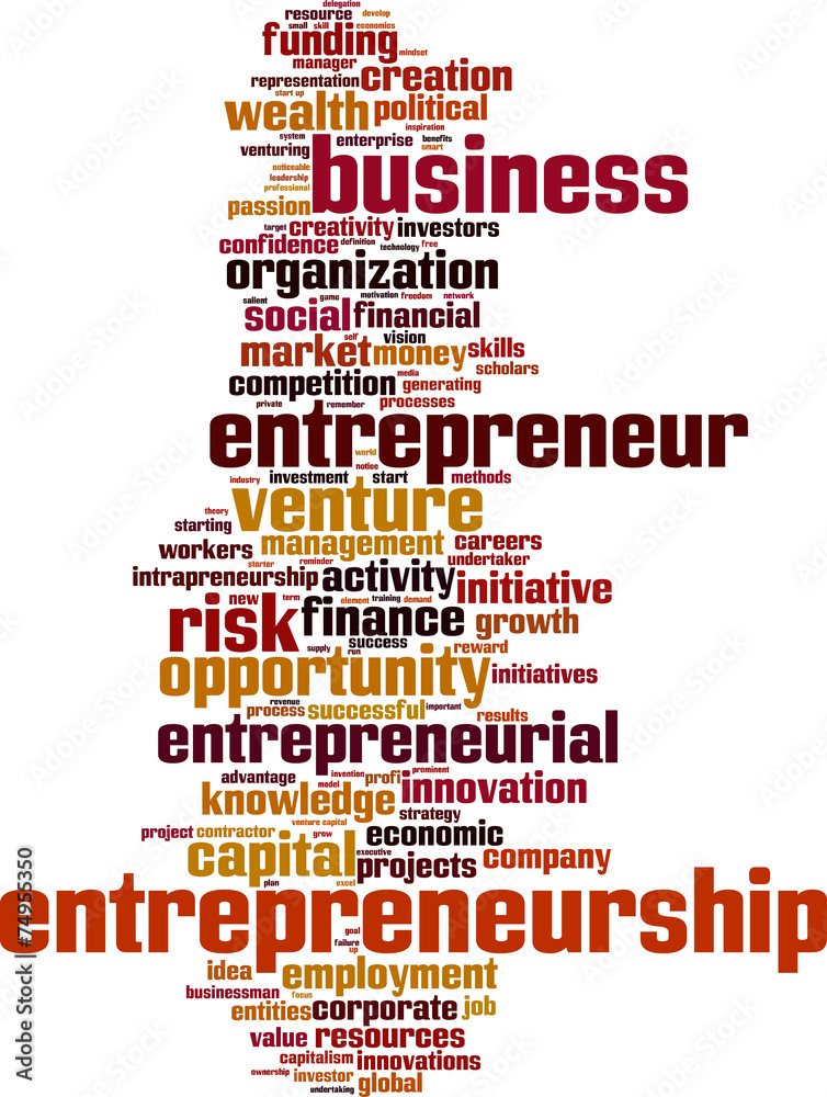 Entrepreneurship word cloud concept. Vector illustration Entrepreneurship word cloud concept. Vector illustration