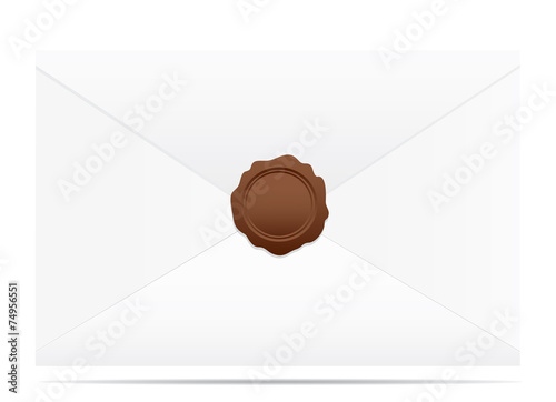 Envelope with sealing wax