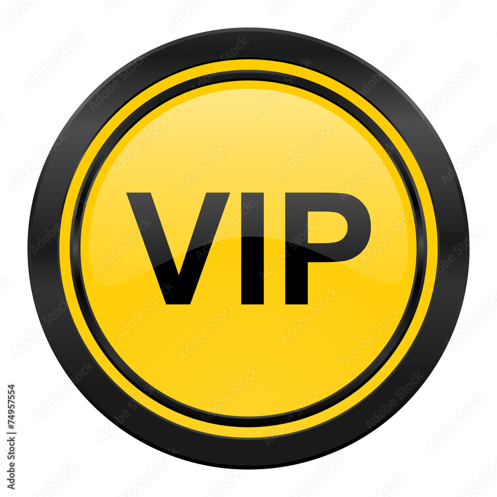 vip icon, yellow logo,