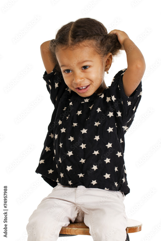 Portrait of beautiful happy little girl Portrait of beautiful happy little girl