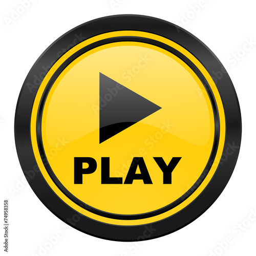 play icon, yellow logo, Free Download play icon, yellow logo, - GFXLoad