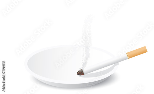 Cigarette and ashtray