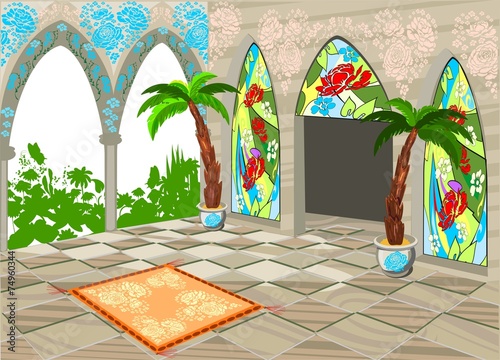 Interior oriental palace