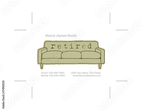 retired business card