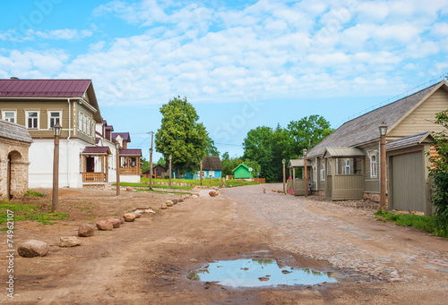 Street ancient Russian city of Izborsk photo