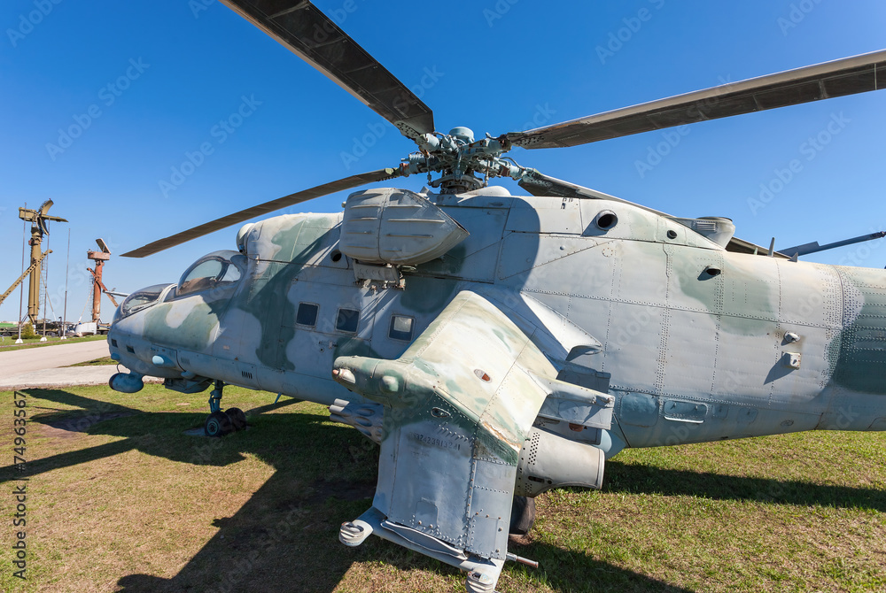 The Russian military transport helicopter The Russian military transport helicopter