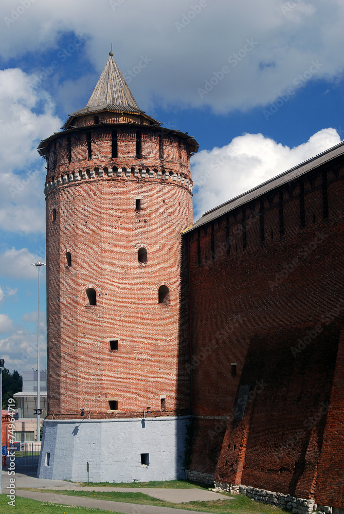 Old tower. Kremlin in Kolomna, Russia.