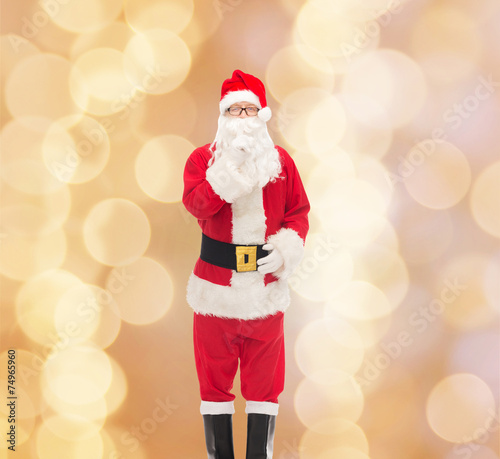 man in costume of santa claus