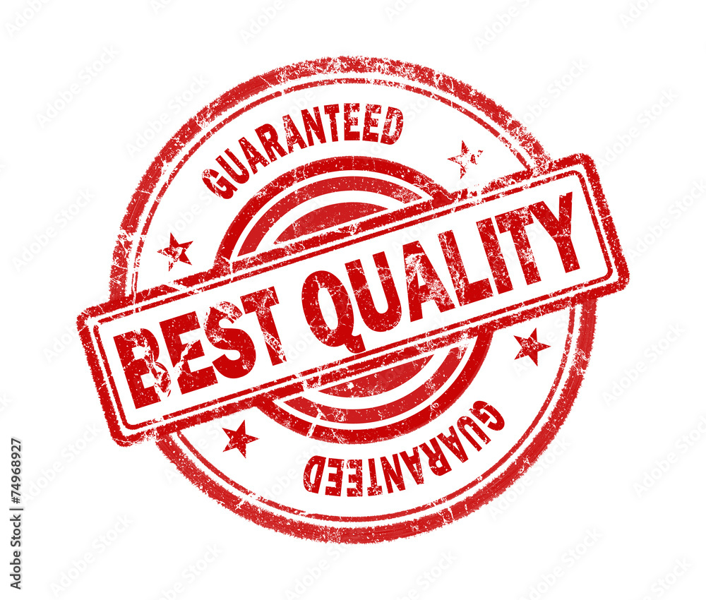 best quality stamp on white background