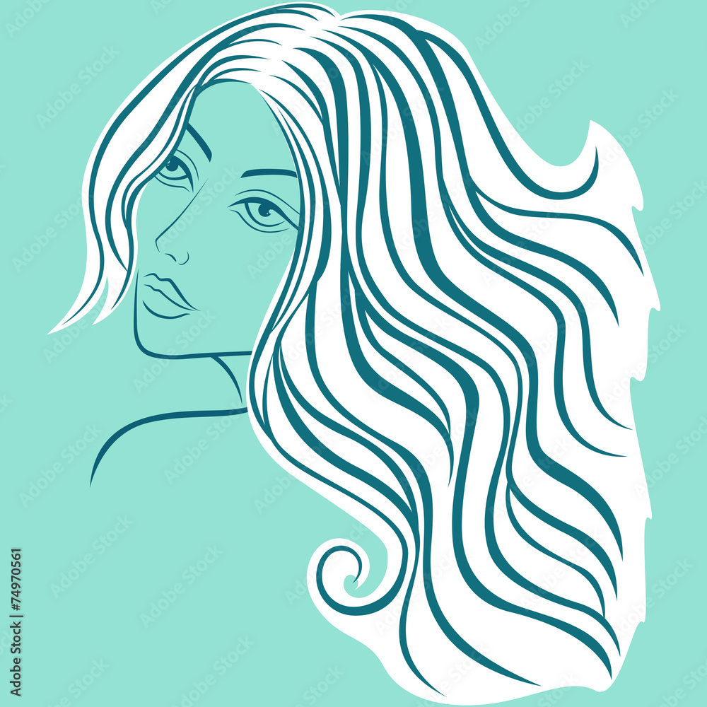 Beautiful blond women sketching head Beautiful blond women sketching head