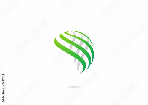 nature fresh business 3D circle sphere abstract