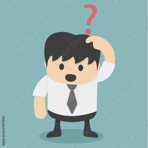 Businessman confusing