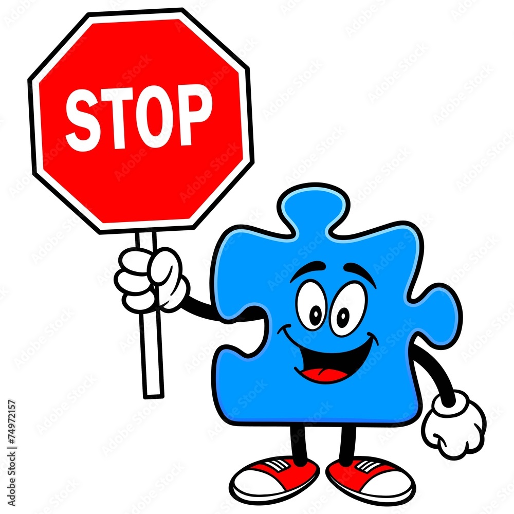 Puzzle with Stop Sign
