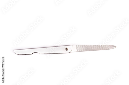 Metal Nail file on a white background