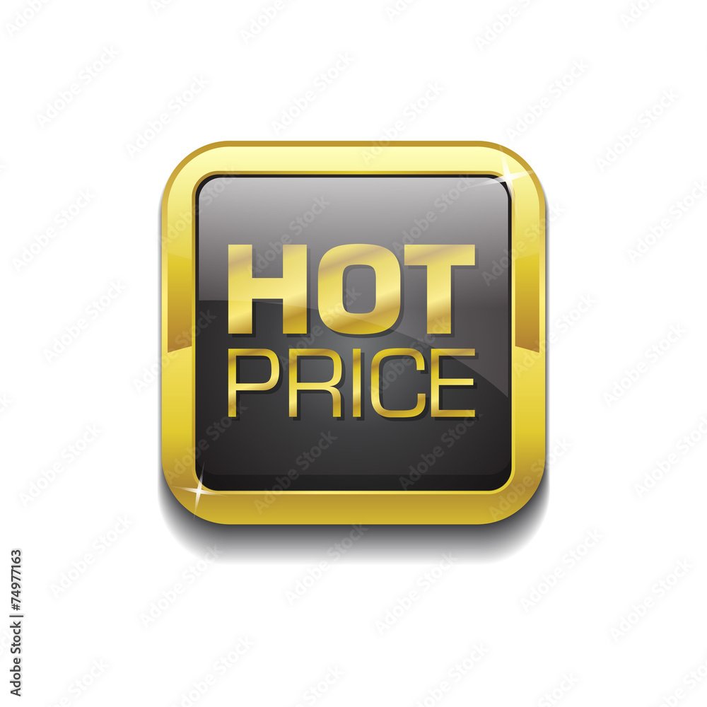 Hot Price Gold Vector Icon Button Hot Price Gold Vector Icon Button