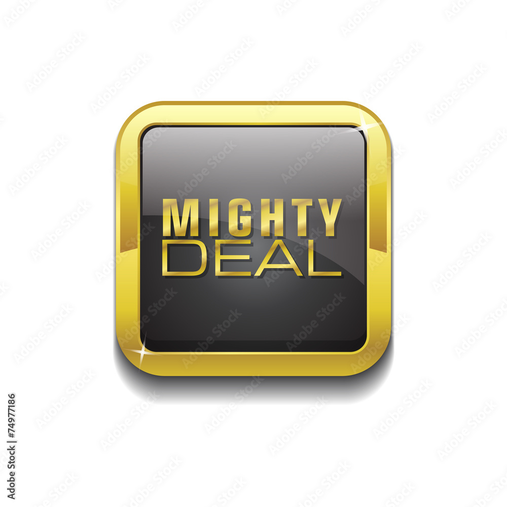 Mighty Deals Gold Vector Icon Button Mighty Deals Gold Vector Icon Button