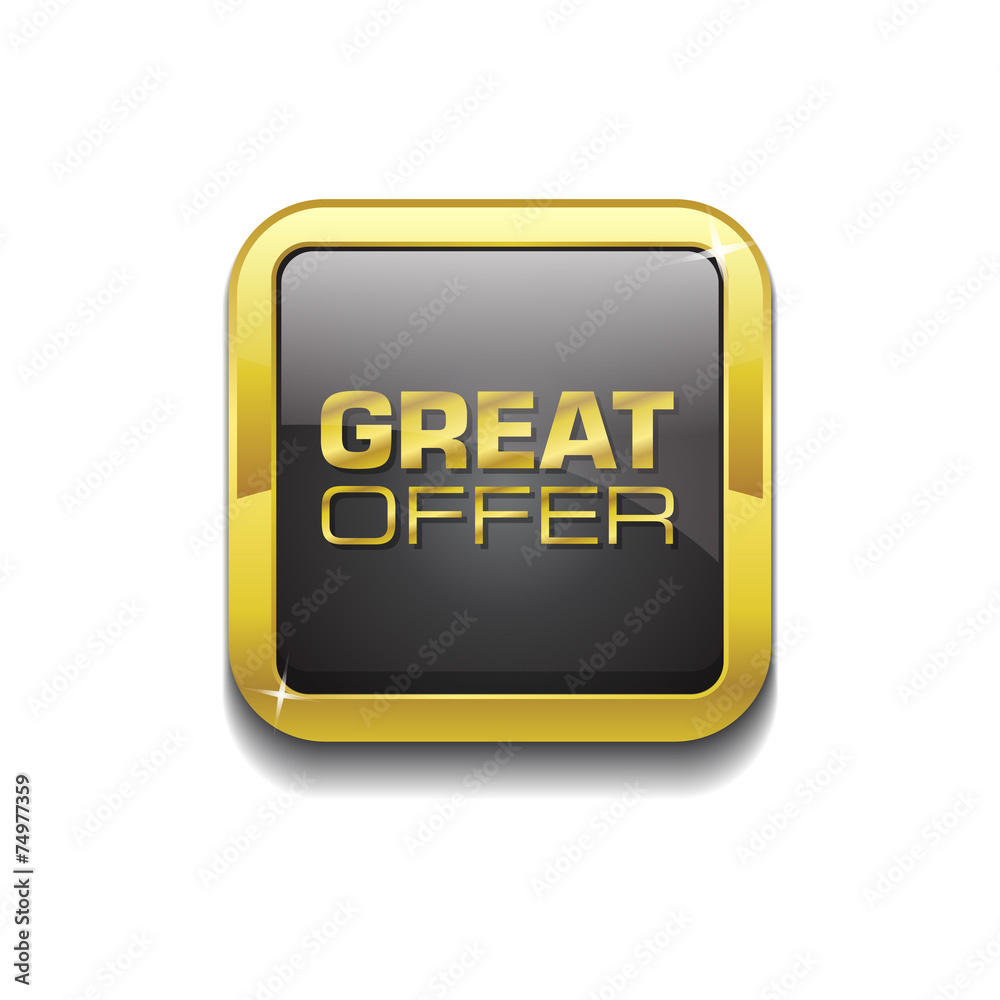 Great Offer Gold Vector Icon Button Great Offer Gold Vector Icon Button