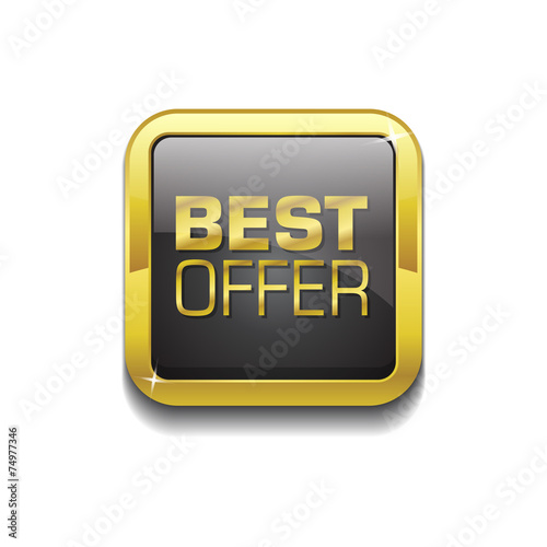 Best Offer Gold Vector Icon Button