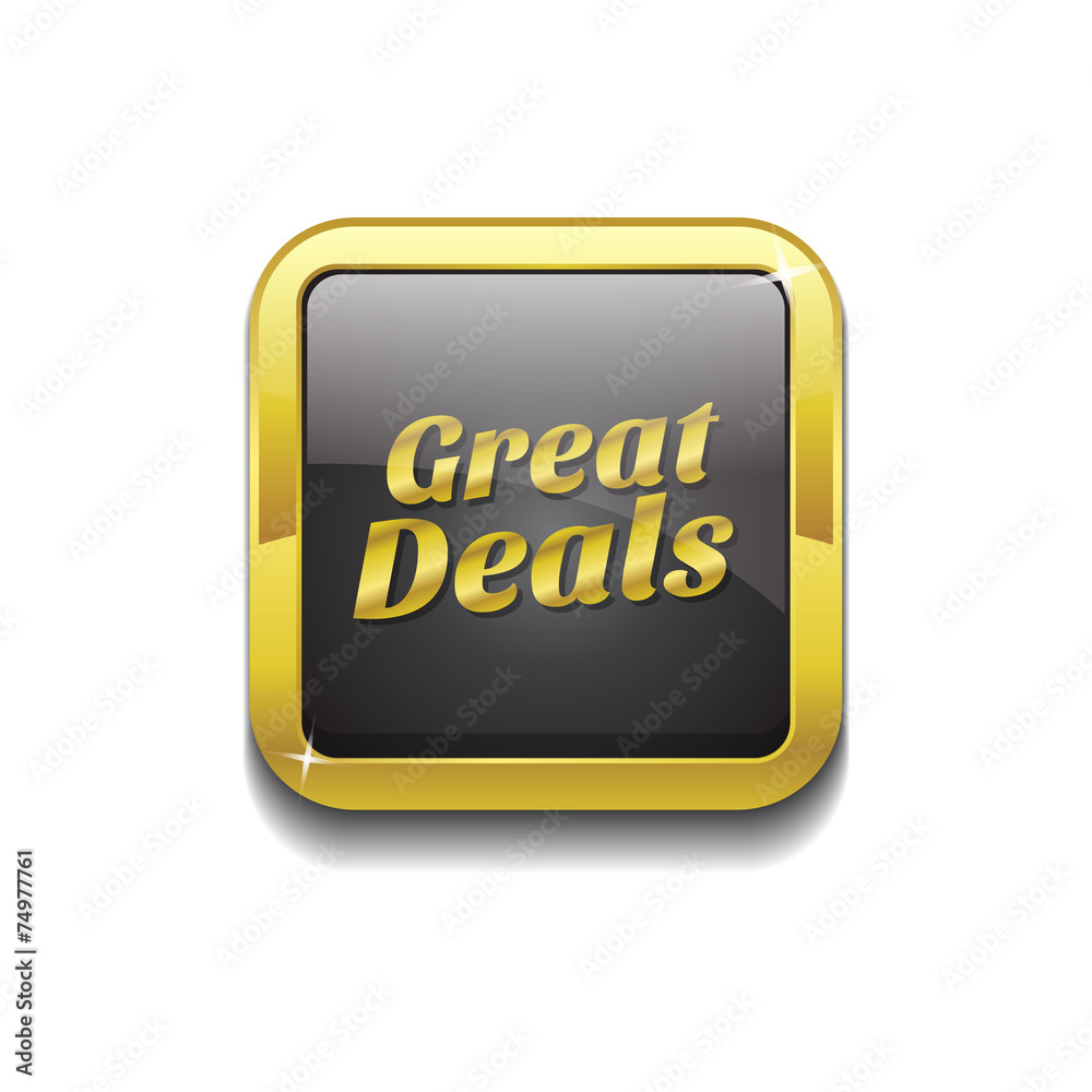 Great Deals Gold Vector Icon Button Great Deals Gold Vector Icon Button