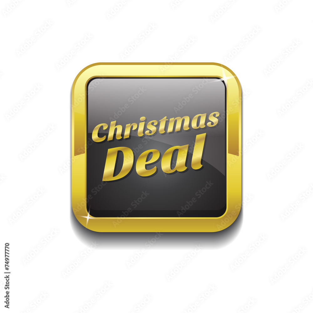 Christmas Deal Gold Vector Icon Button Christmas Deal Gold Vector Icon Button