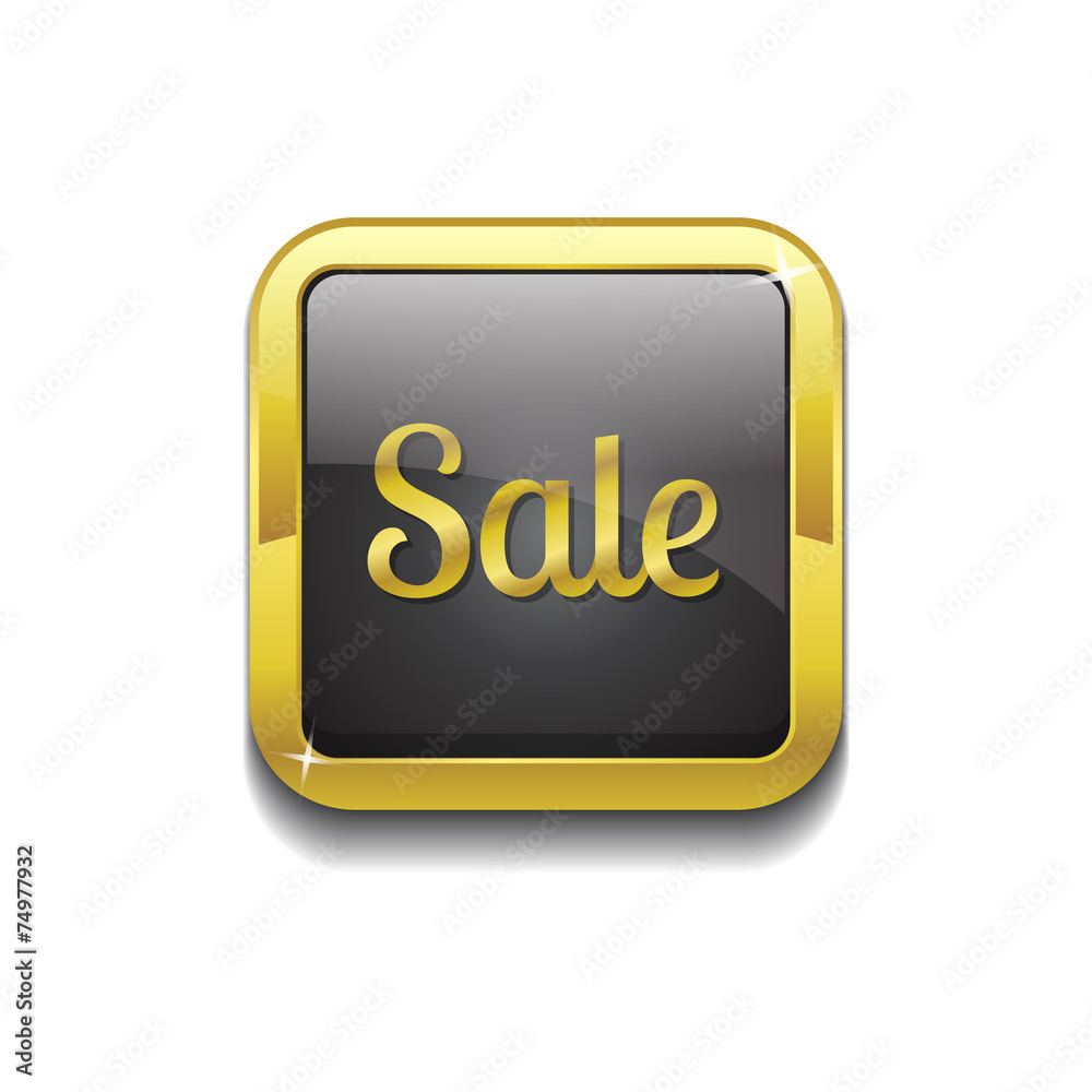 Sale Gold Vector Icon Button Sale Gold Vector Icon Button