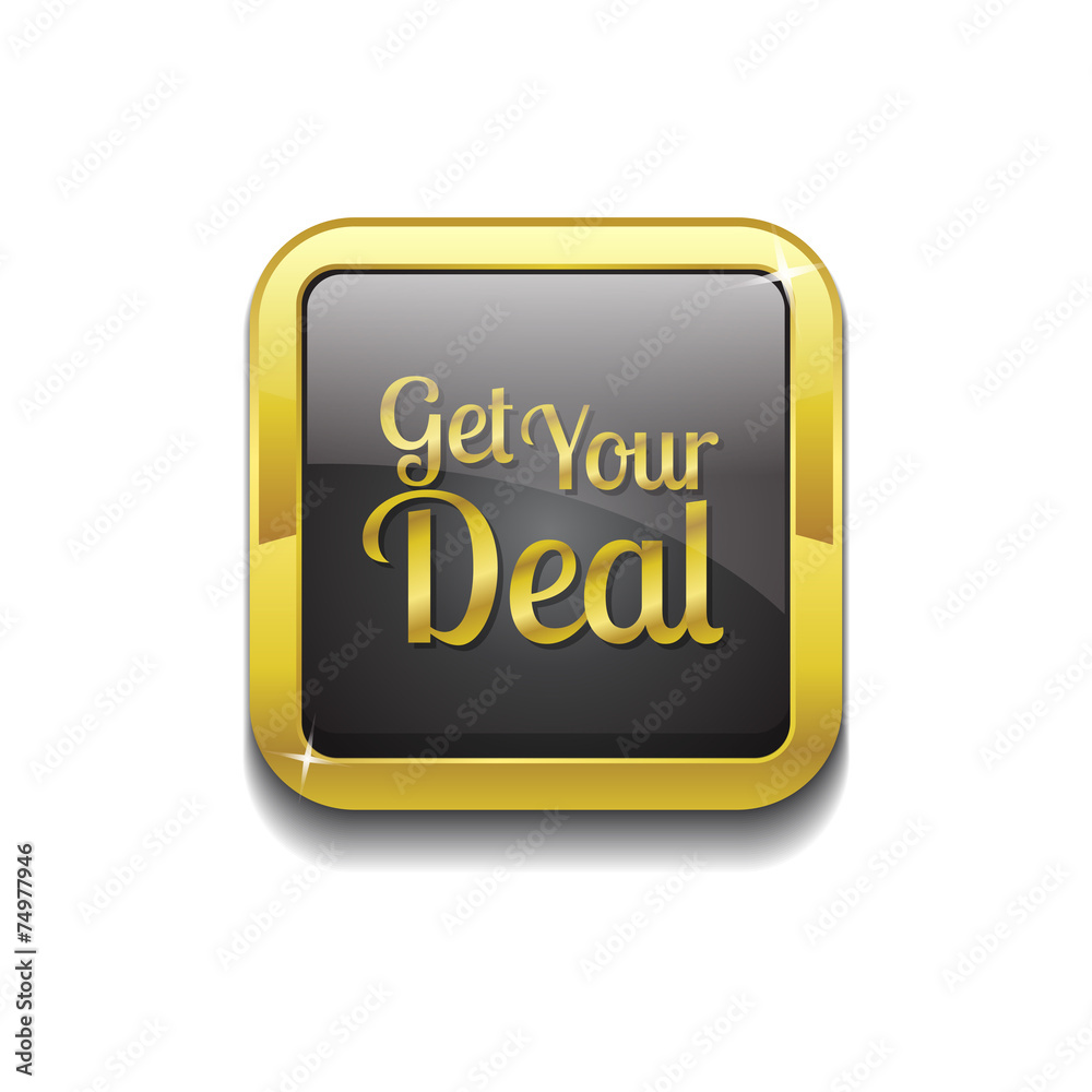Get Your Deal Gold Vector Icon Button Get Your Deal Gold Vector Icon Button