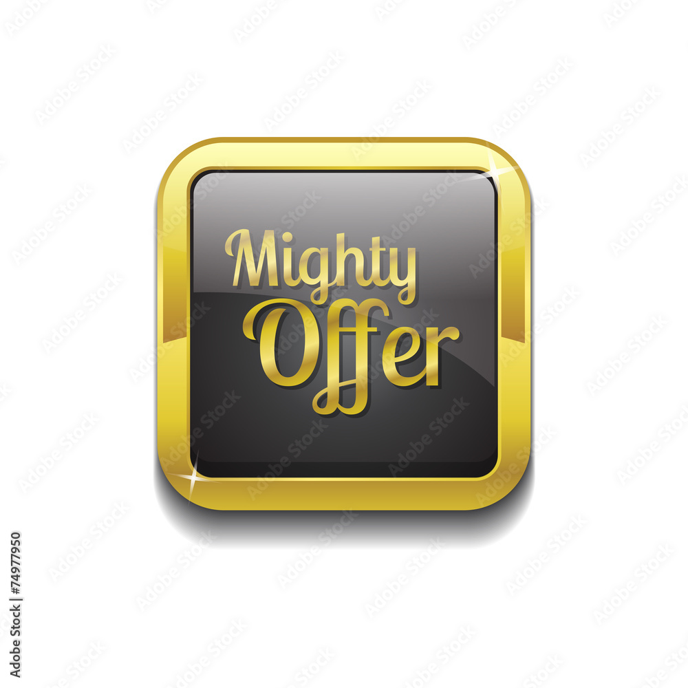 Mighty Offer Gold Vector Icon Button Mighty Offer Gold Vector Icon Button