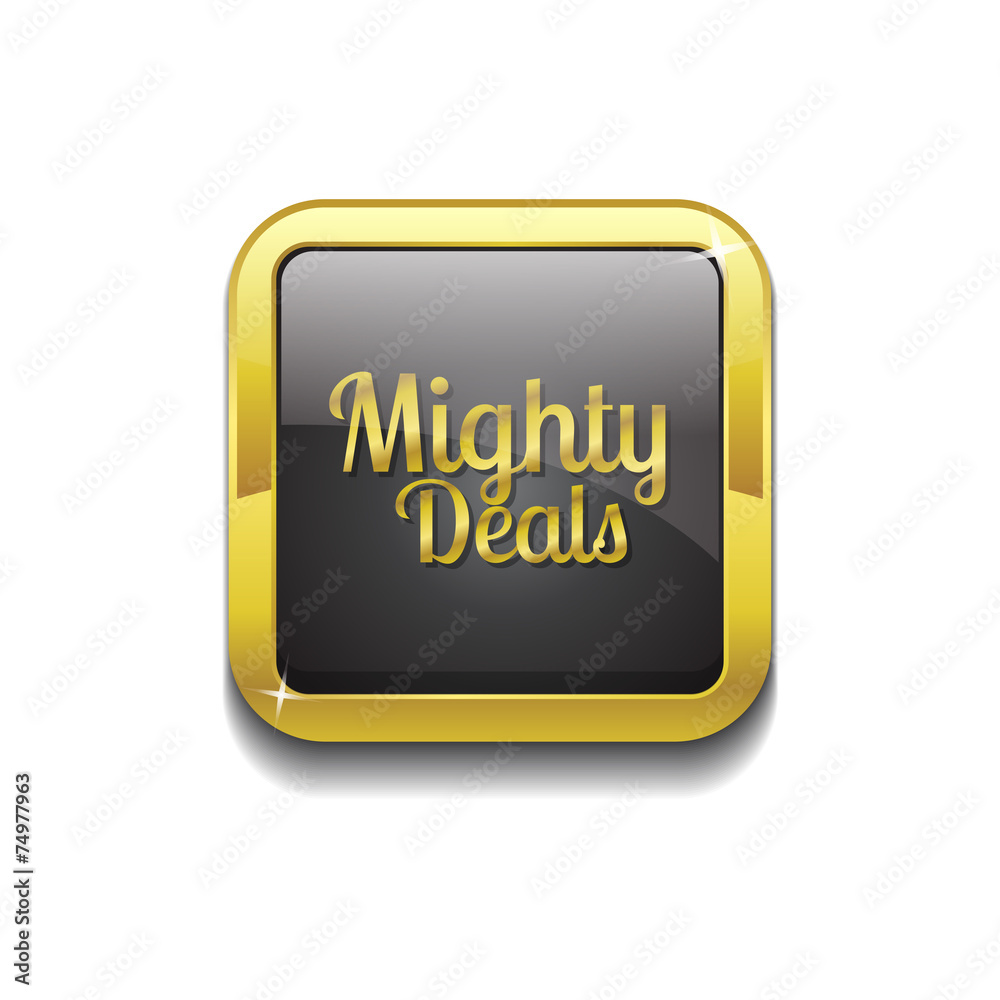 Mighty Deals Gold Vector Icon Button Mighty Deals Gold Vector Icon Button