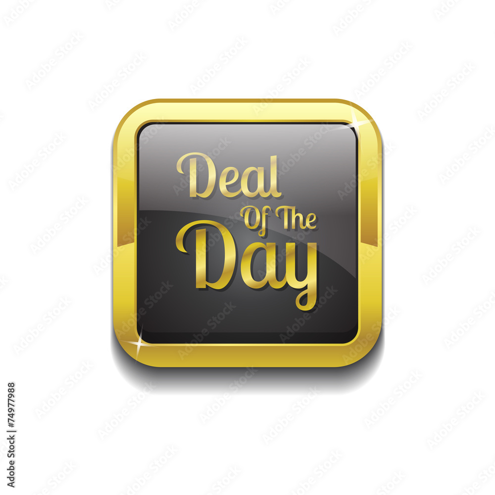 Deal Of The Day Gold Vector Icon Button Deal Of The Day Gold Vector Icon Button