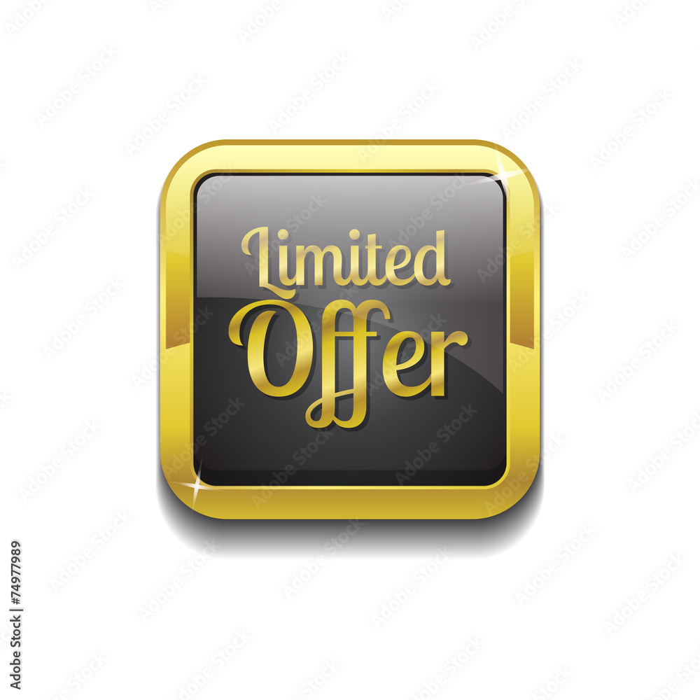 Limited Time Offer Gold Vector Icon Button Limited Time Offer Gold Vector Icon Button