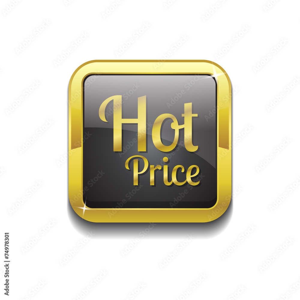 Hot Price Gold Vector Icon Button Hot Price Gold Vector Icon Button