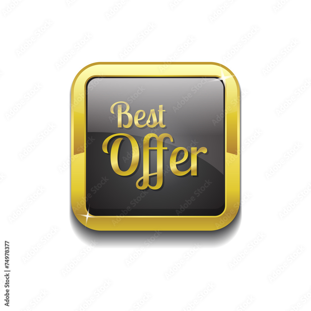 Best Offer Gold Vector Icon Button Best Offer Gold Vector Icon Button