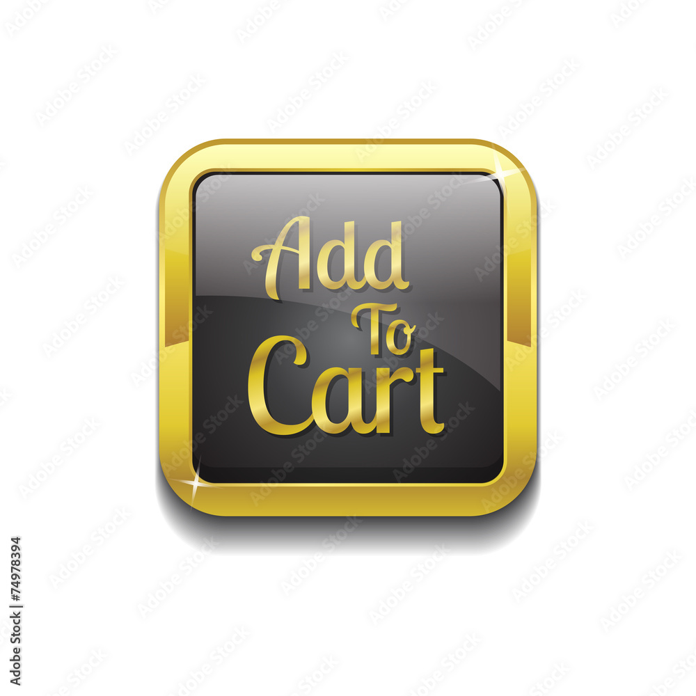 Add To Cart Gold Vector Icon Button Add To Cart Gold Vector Icon Button