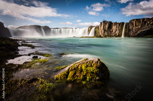 Iceland  Godafoss waterfall in a sunny day