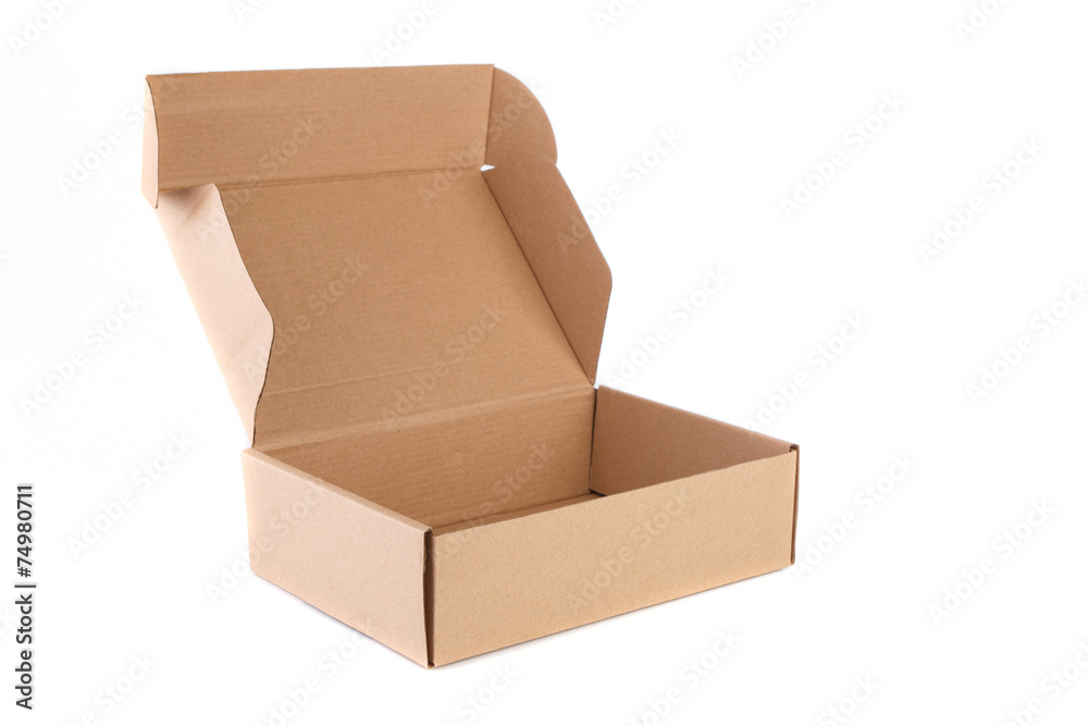 Empty cardboard box and unbranded