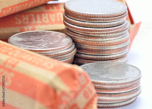 Obraz na plátně Stack Of Quarters