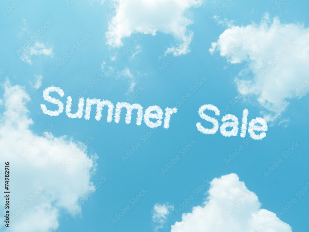cloud words with design on blue sky background cloud words with design on blue sky background