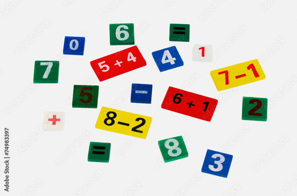 colored numerals colored numerals