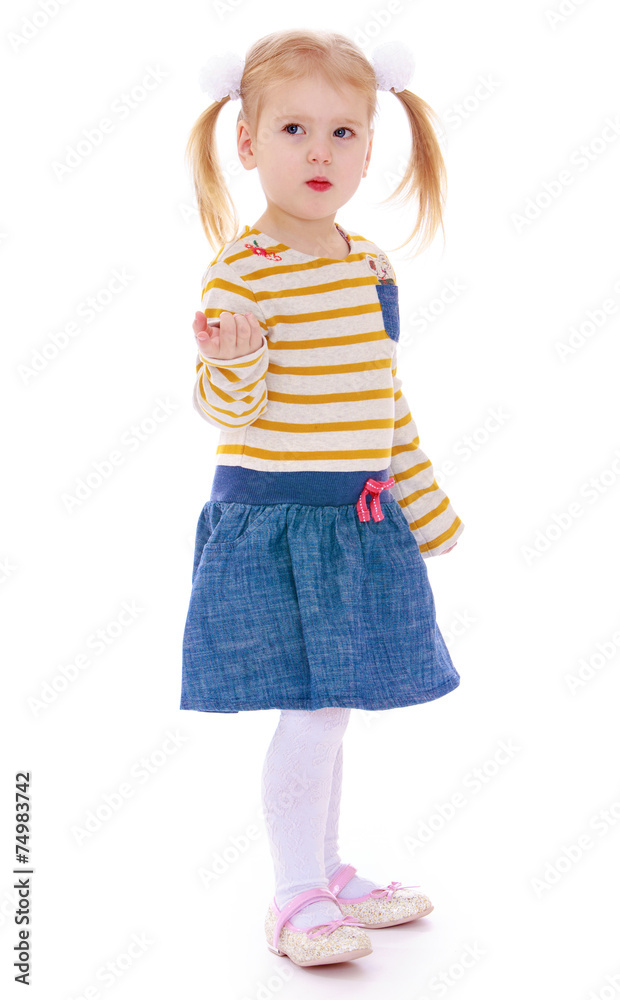 Studio photography of a little girl. Studio photography of a little girl.