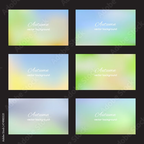 Set of vector gradient backgrounds