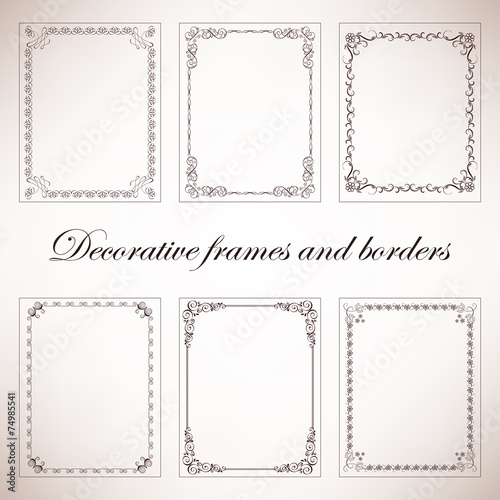 Vector decorative frames